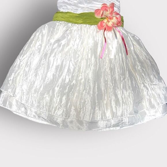 Cherokee Infants Crinkle White Puffy Formal Dress Size 9M - Picture 5 of 11